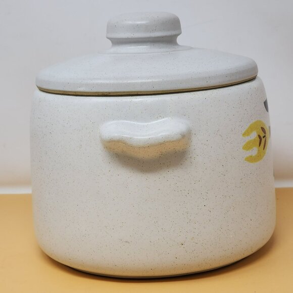 Vintage West Bend Stoneware Cooking Pot With Lid & Handles - Picture 4 of 10